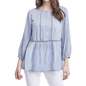 Fever Embroidery Chambrey Babydoll Top